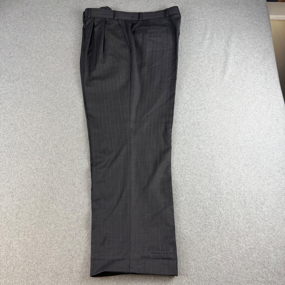 VTG Lauren Ralph Lauren Mens 42S Gray Pinstripe 100% Wool Suit Blazer Pants NOTE - Picture 3 of 16